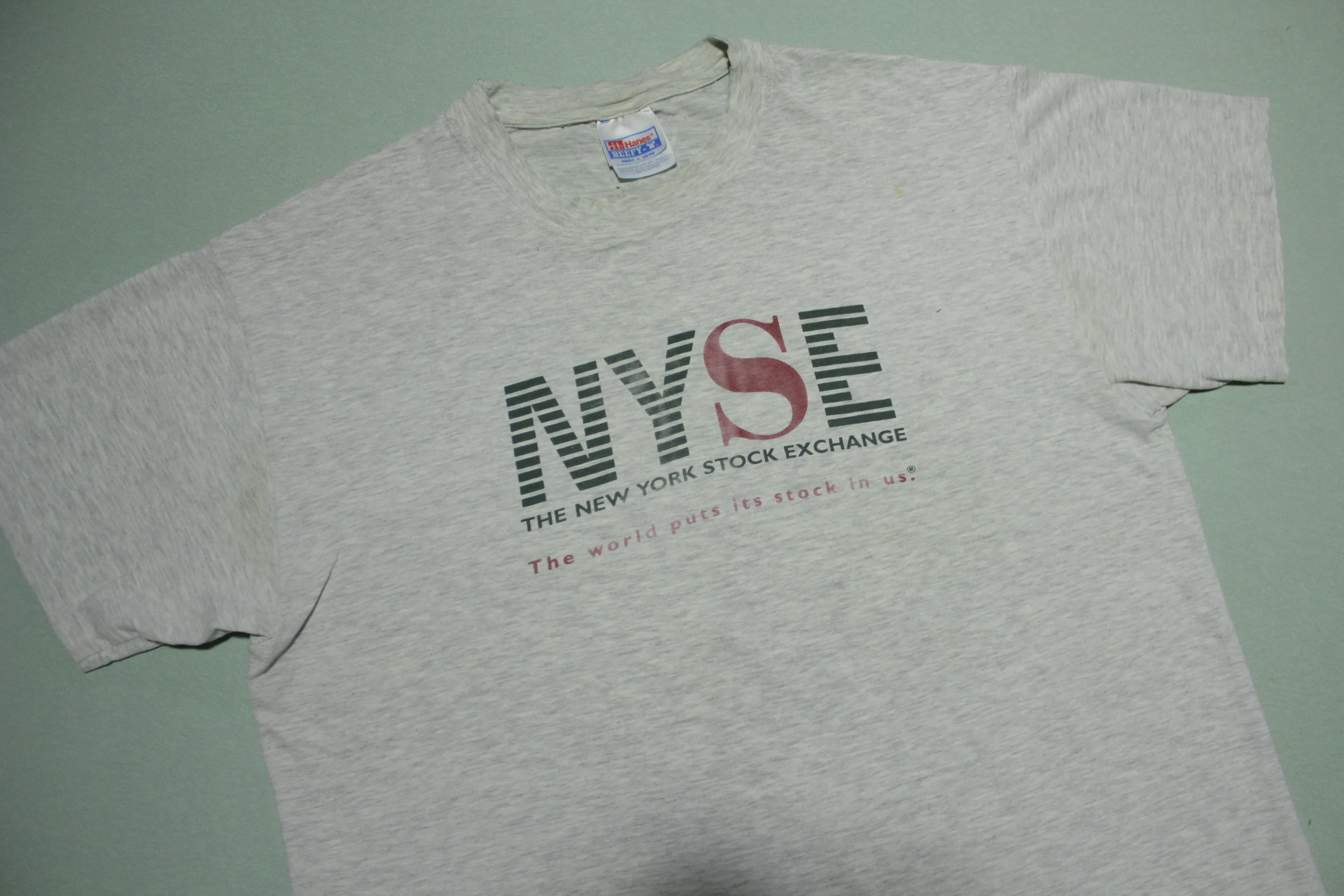 NYSE New York Stock Exchange World  Vintage 90's Hanes USA T-Shirt