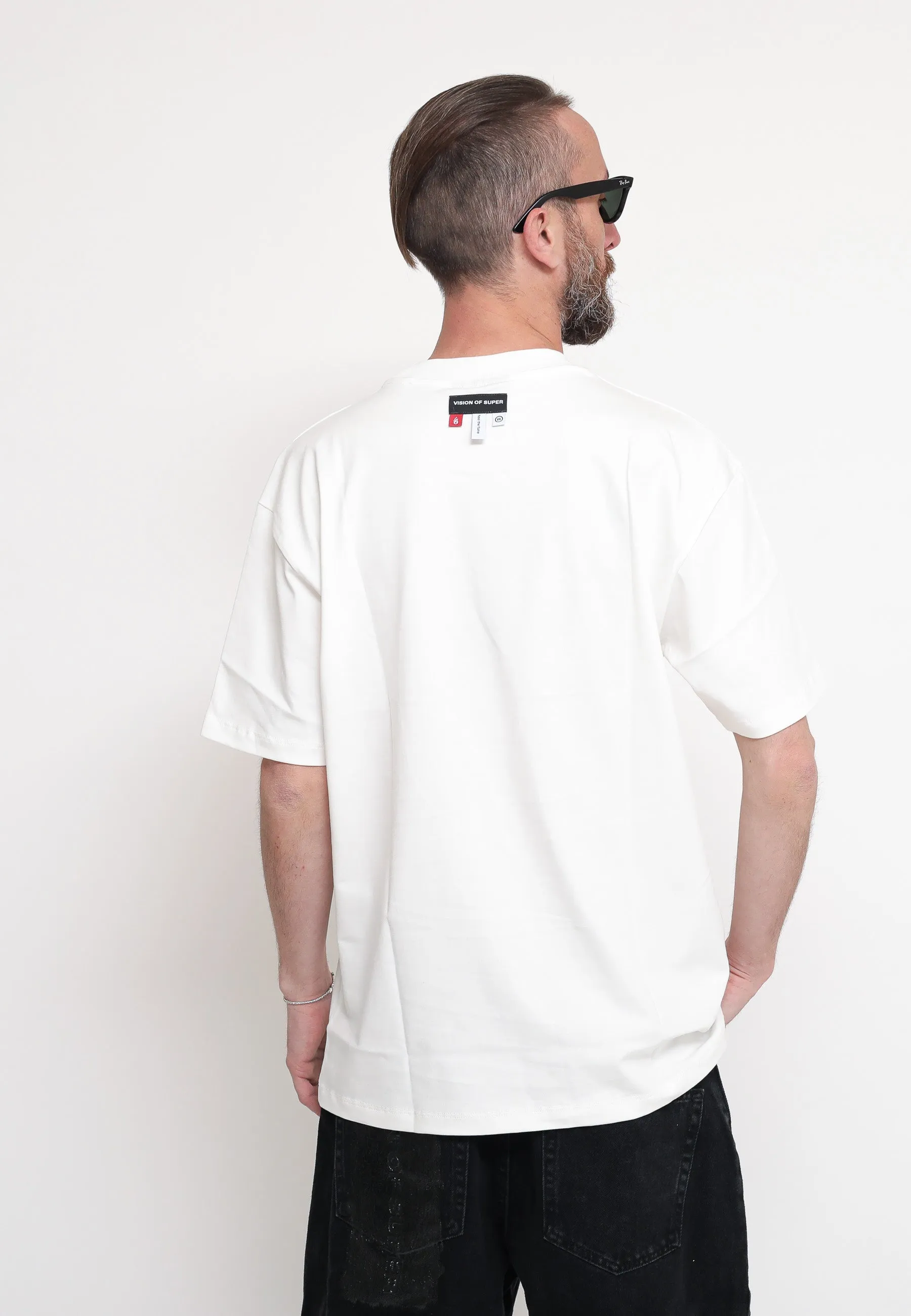 Off White T-Shirt Whit Puffy Vos