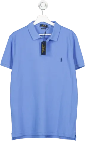 Polo Ralph Lauren Blue Custom Slim Fit Polo Shirt UK L