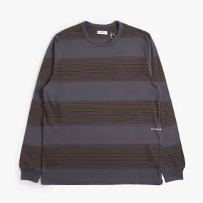 Pop Trading Company Striped Logo Long Sleeve T-Shirt