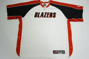 Portland Blazers Vintage 90's Y2K Warm Up Basketball Nike Team Center Check Jersey