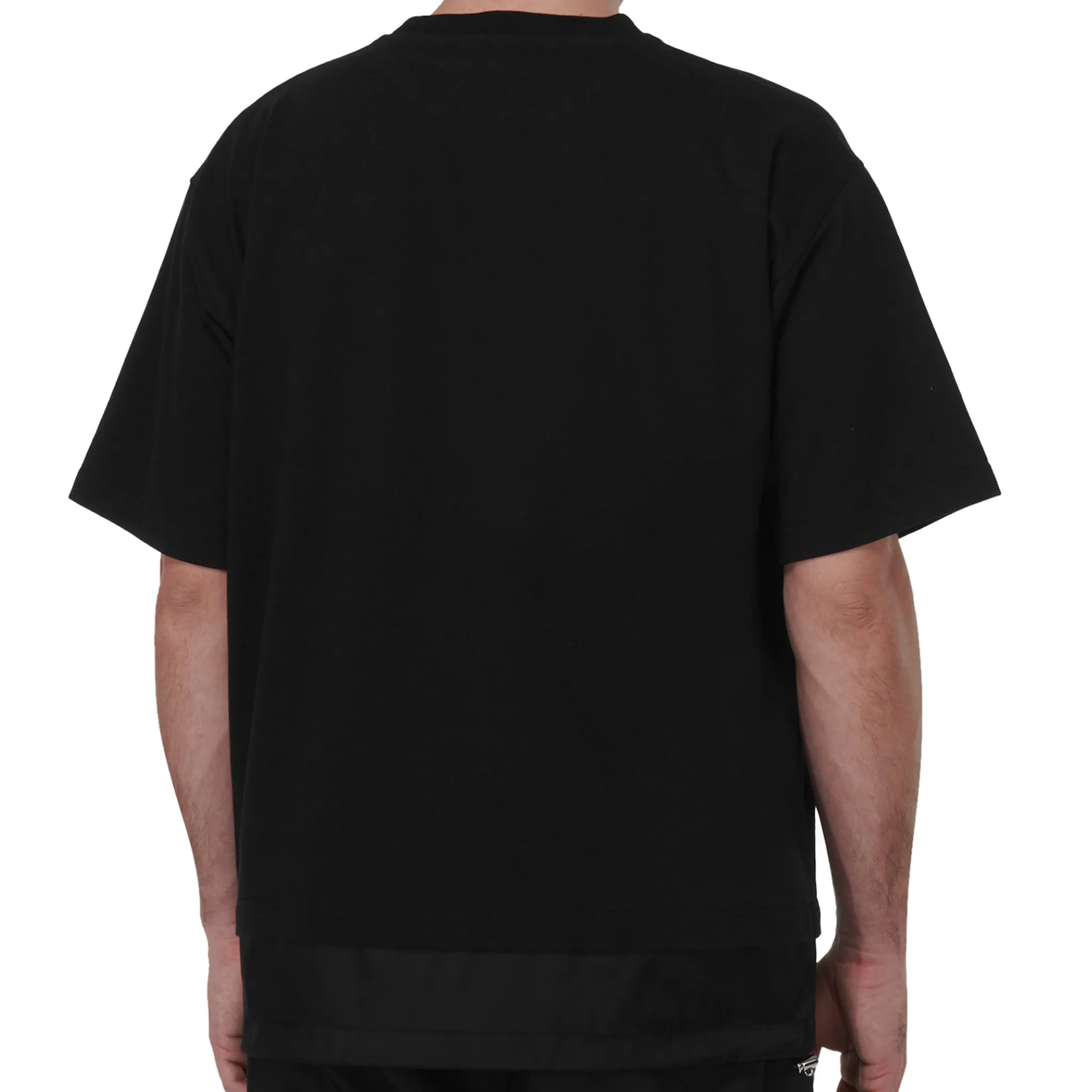 Prada Logo Re-Nylon Jersey T Shirt Black