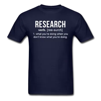 "Research" (white) - Men's T-Shirt