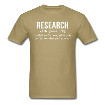 "Research" (white) - Men's T-Shirt