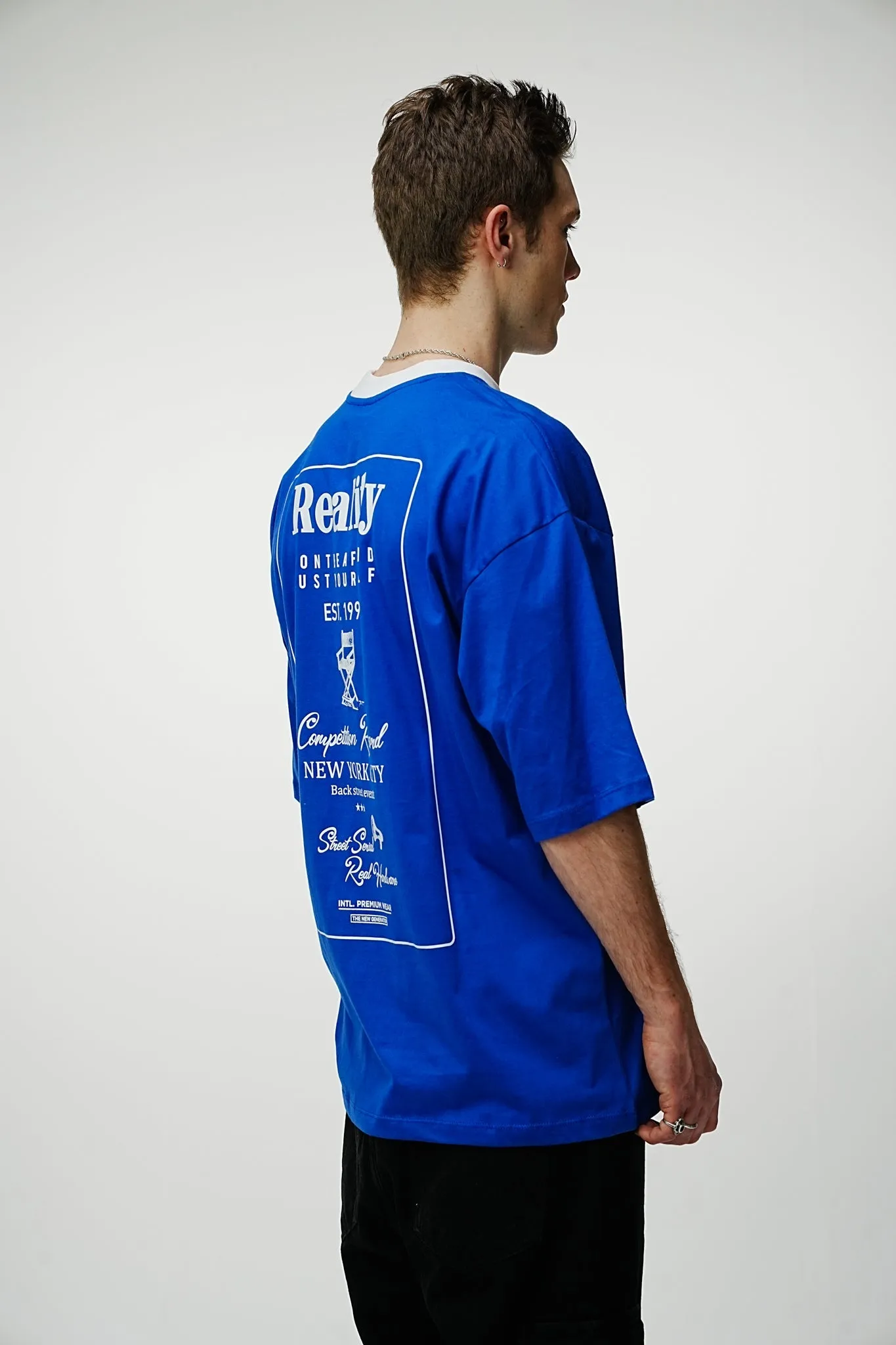 Reality Oversized T-Shirt - Blue