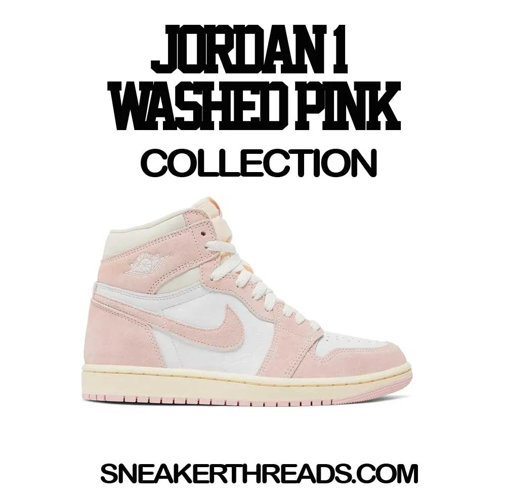 Retro 1 Washed Pink Shirt - Clean Pair - White