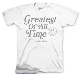 Retro 11 Cement Grey Shirt - Goat - White