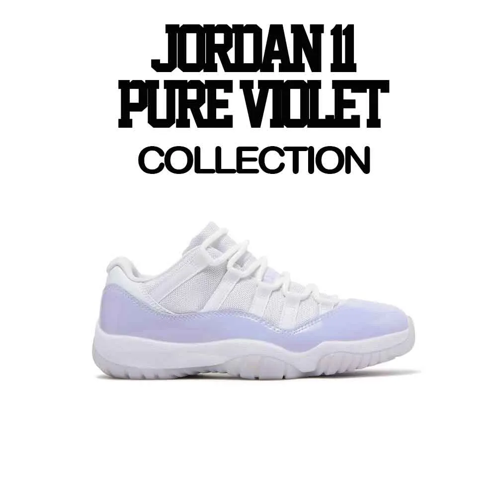 Retro 11 Pure Violet Shirt - Finesse -White