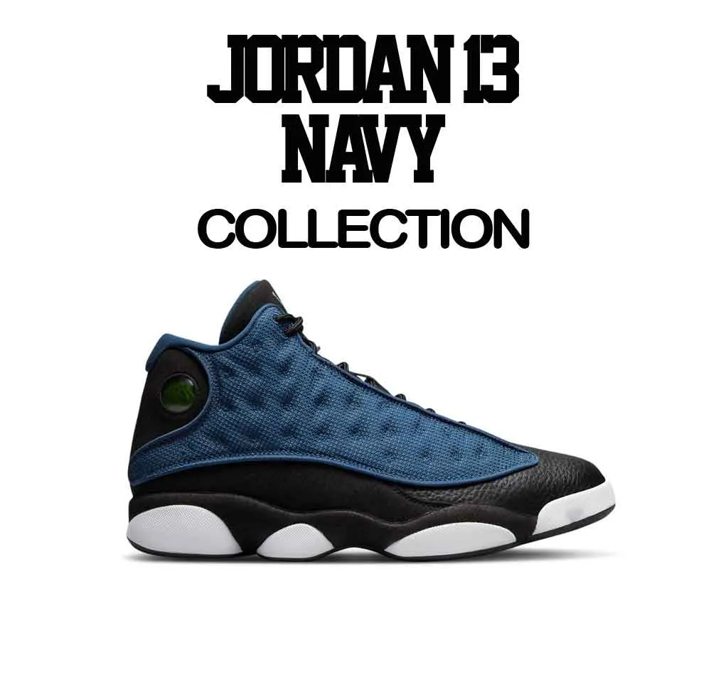 Retro 13 Brave Blue Shirt - Love Kicks - Black