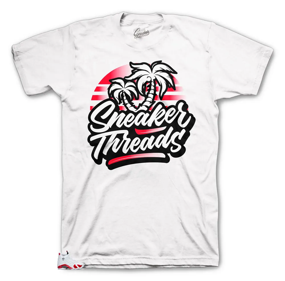 Retro 14 Candy Cane Shirt -ST Palms - White