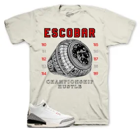 Retro 3 Reimagined White Cement Champ Hustle Shirt