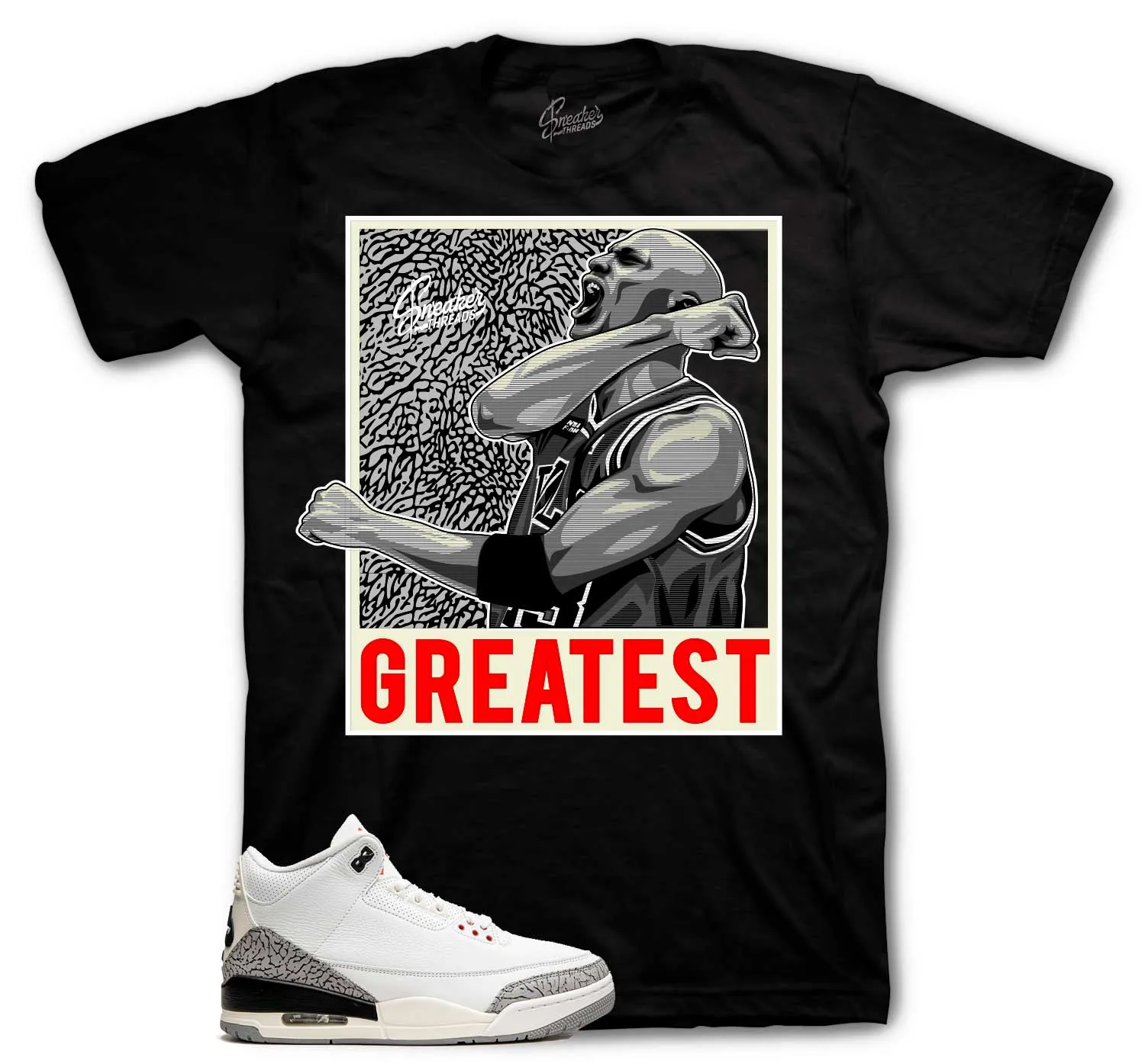 Retro 3 White Cement Reimagined Shirt - Greatest