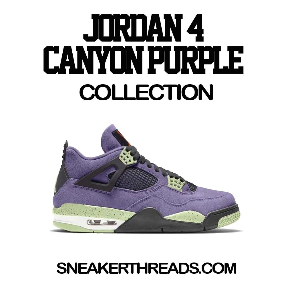 Retro 4 Canyon Purple Shirt - Money Medicine - Black