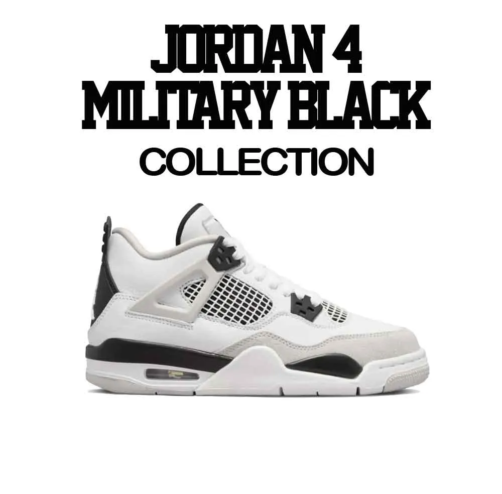 Retro 4 Military Black Shirt - Fly Kicks - Black