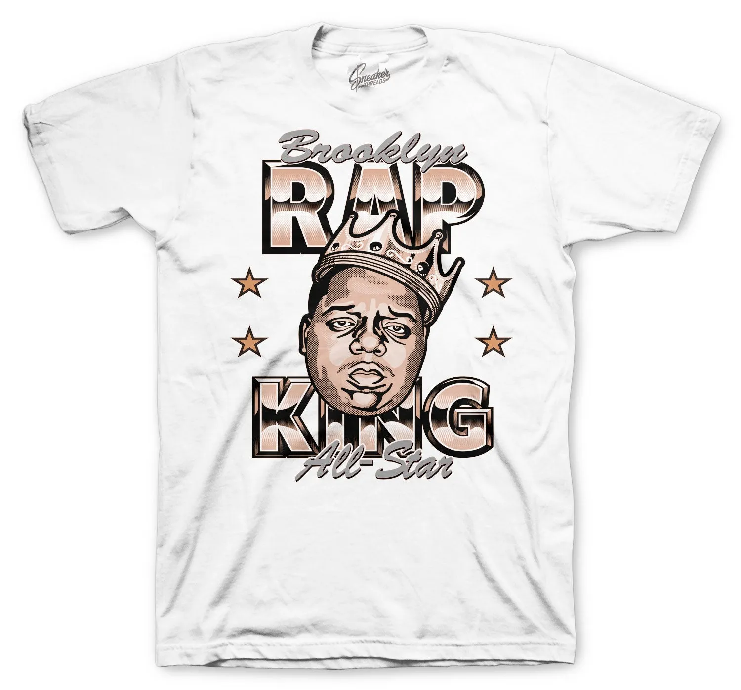 Retro 4 Shimmer Shirt - Rap King - White