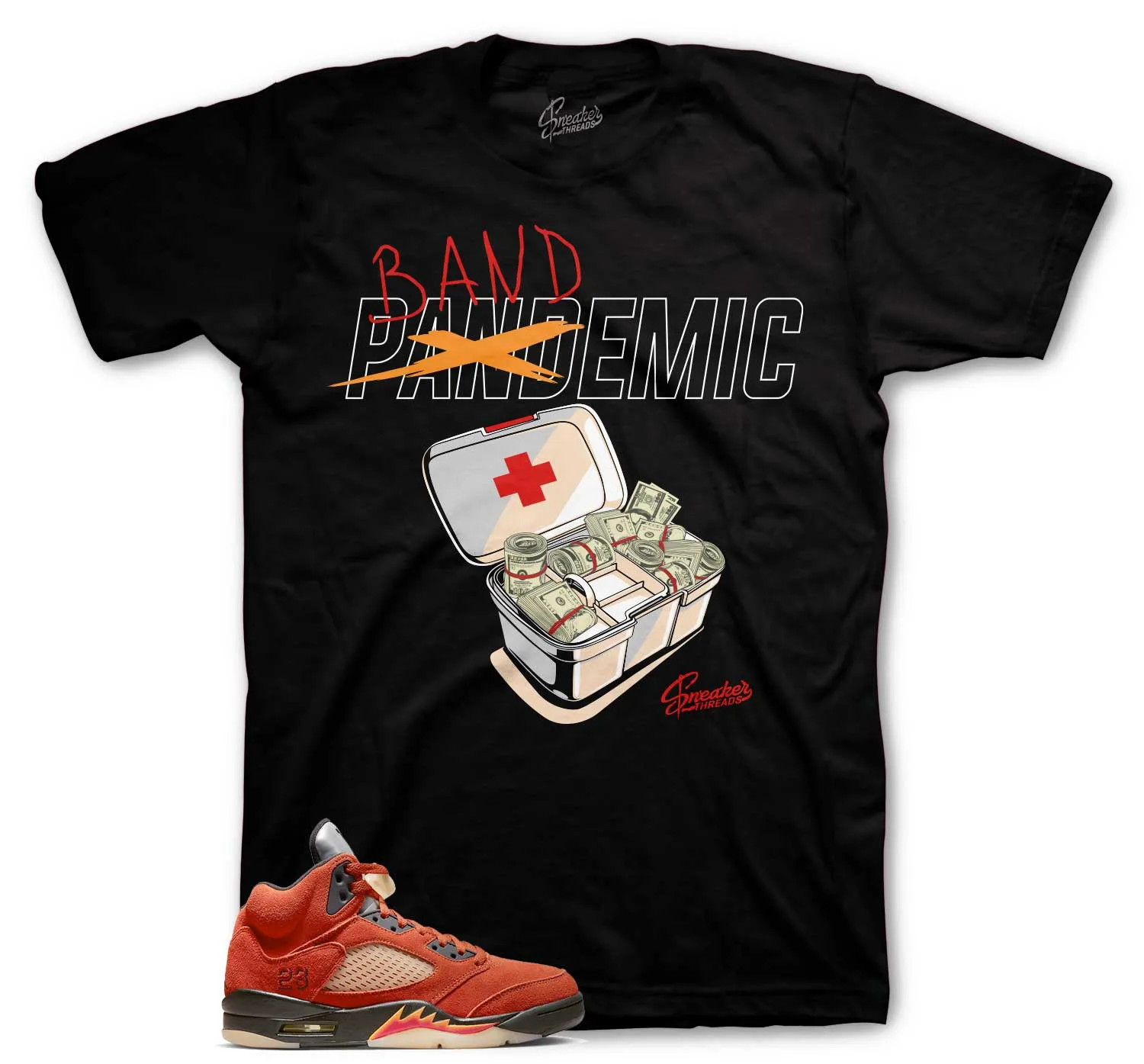 Retro 5 Mars For Her Shirt - Bandemic - Black