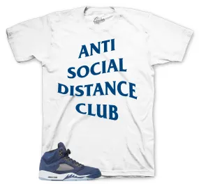 Retro 5 Midnight Navy - Social Distance - White