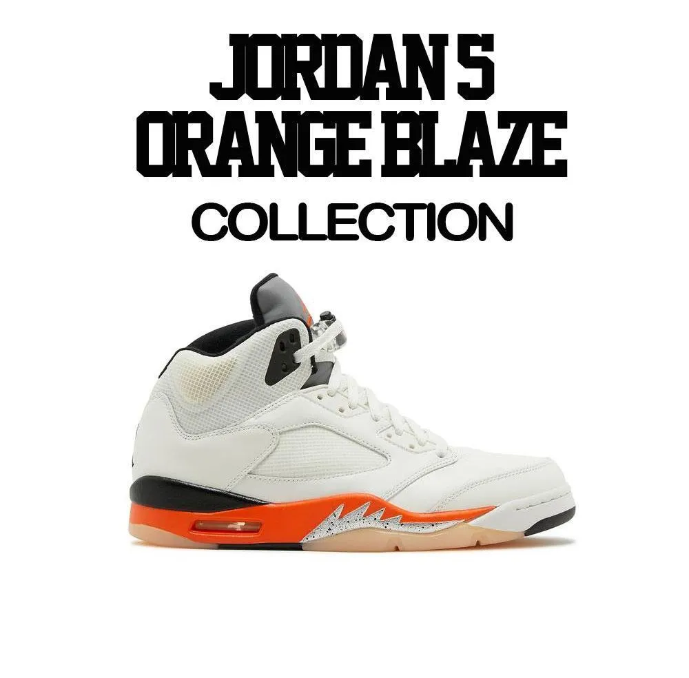 Retro 5 Orange Blaze Shirt - Money Medicine - Black