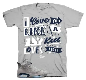 Retro 6 Georgetown Shirt - Love Kicks - Grey