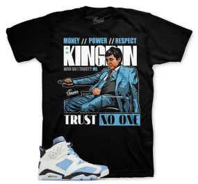 Retro 6 University Blue Shirt - Trust issues - Black