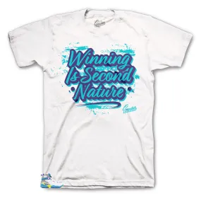 Retro 8 White Aqua Shirt - Second Nature - White