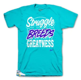 Retro 8 White Aqua Shirt - Struggle Breeds - Teal