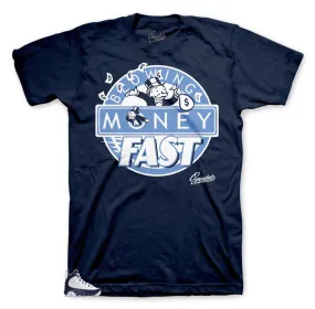 Retro 9 University Blue All Star Blowing Money Fast Shirt