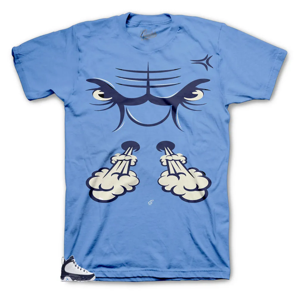 Retro 9 University Blue All Star Raging Face Shirt