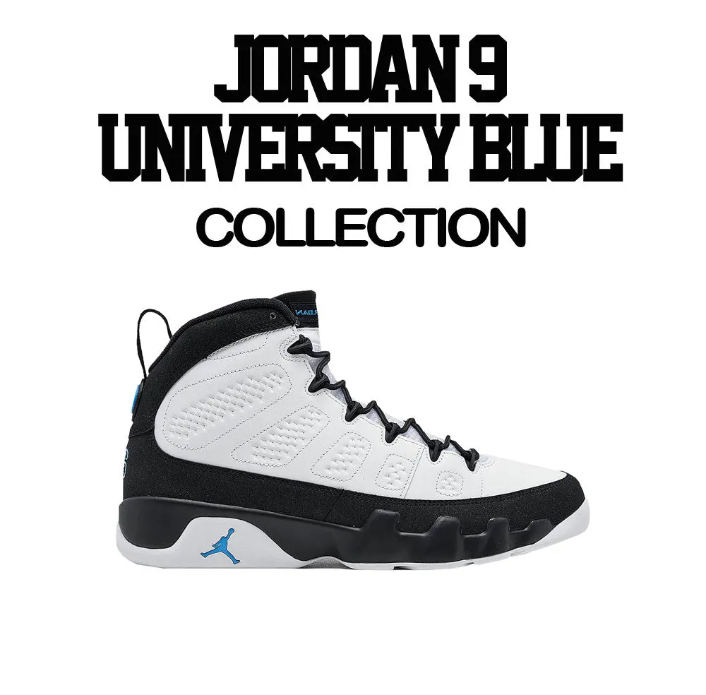 Retro 9 University Blue Shirt - Blowing Money Fast - Black