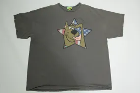 Scooby Doo Soldier Salute Vintage Y2K Stars Stripes Military Freeze Cartoon T-Shirt