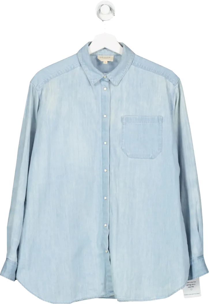 Sezane Blue Max Shirt - Denim UK 8