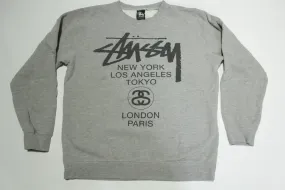 Stussy NY LA Tokyo Brooklyn Compton Crewneck Sweatshirt