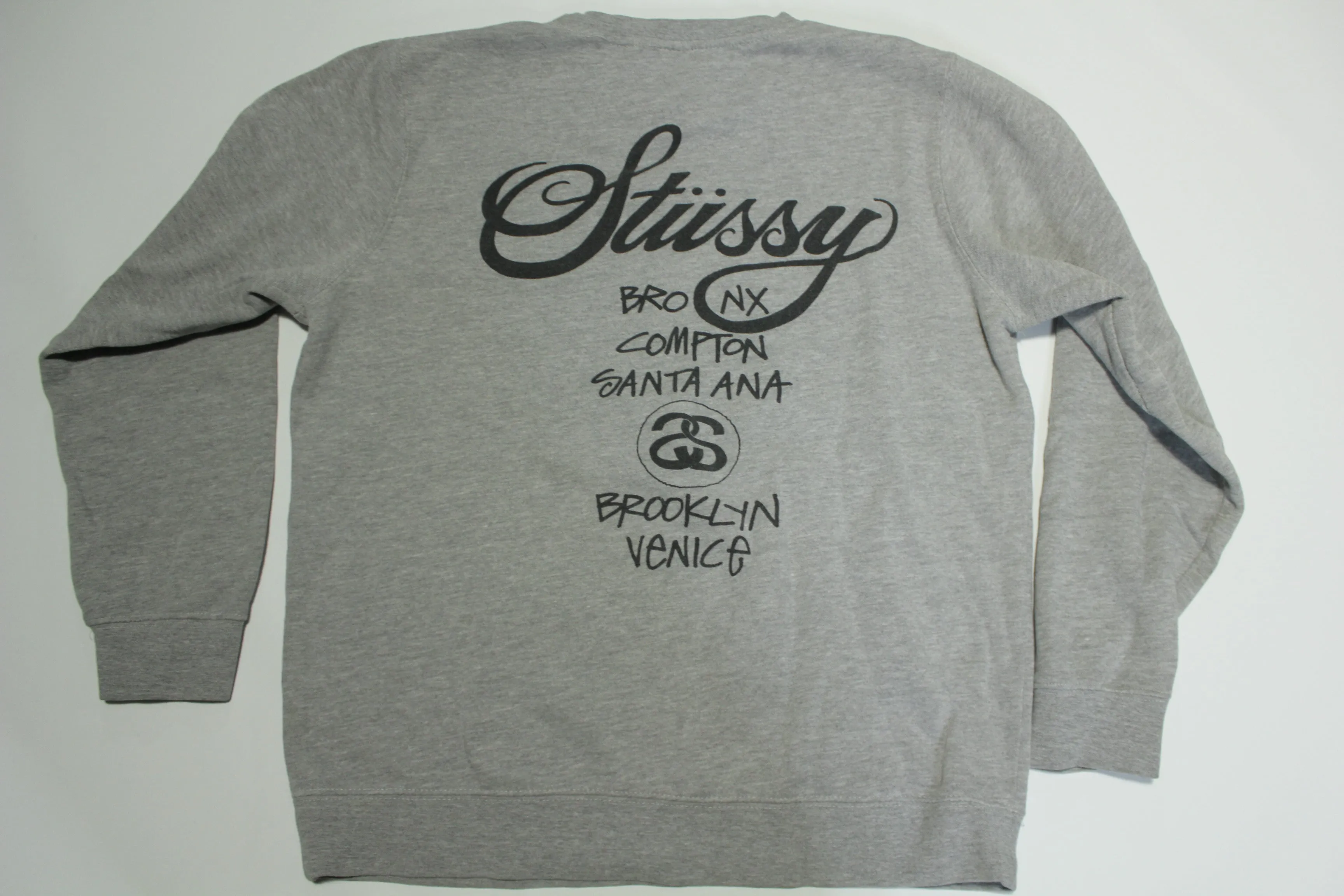 Stussy NY LA Tokyo Brooklyn Compton Crewneck Sweatshirt