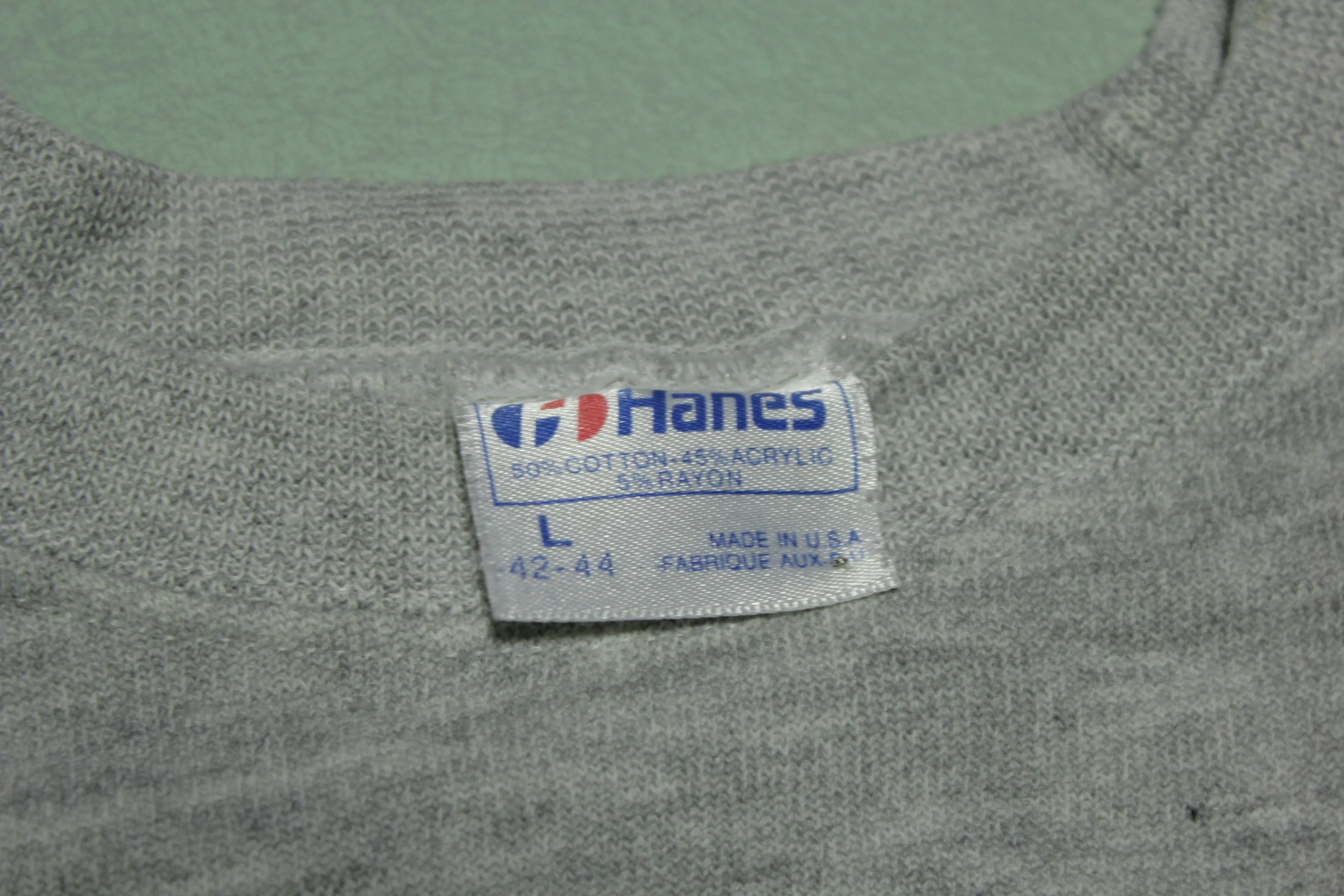 To Your Health Vintage Heathered Gray 1980's Crewneck Made in USA Sweatshirt