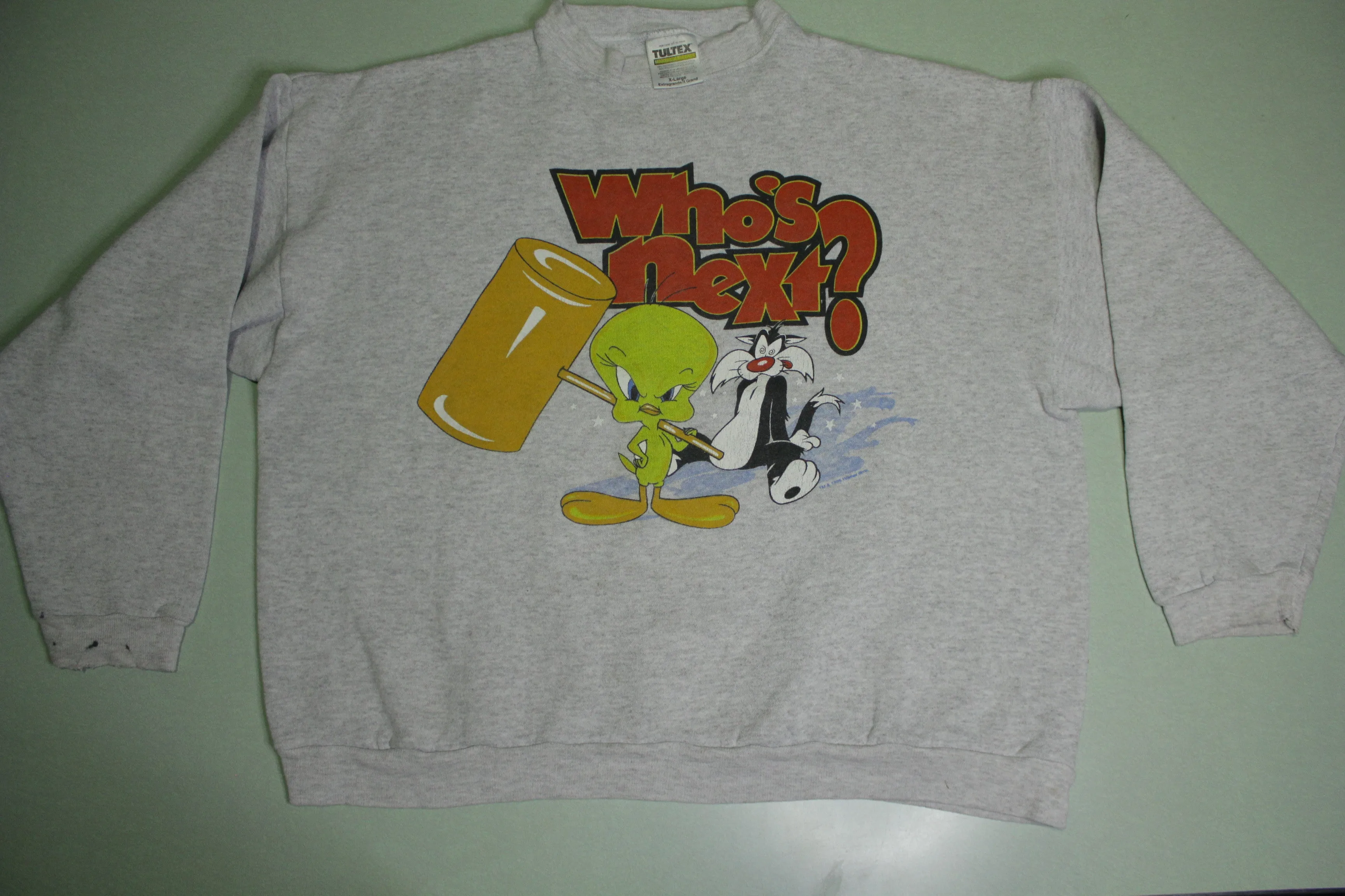 Tweety Sylvester What's Next Vintage 1995 Warner Bros 90's Cartoon Sweatshirt