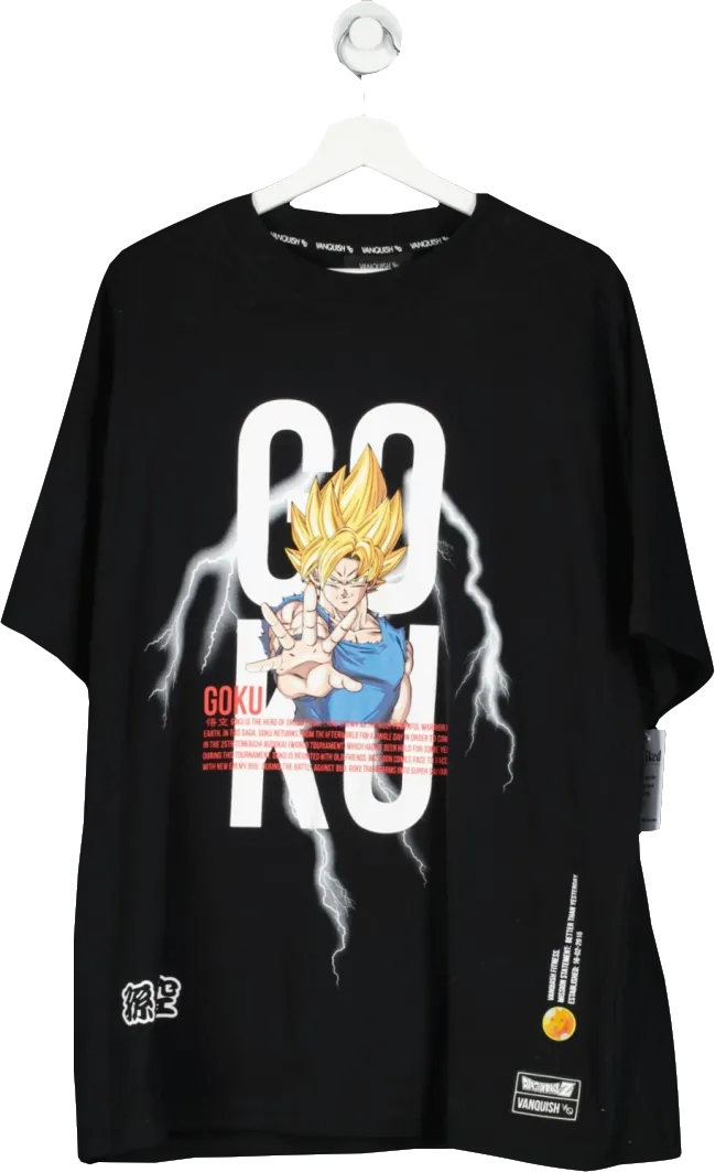 Vanquish Black Dbz Goku Oversized T Shirt UK L