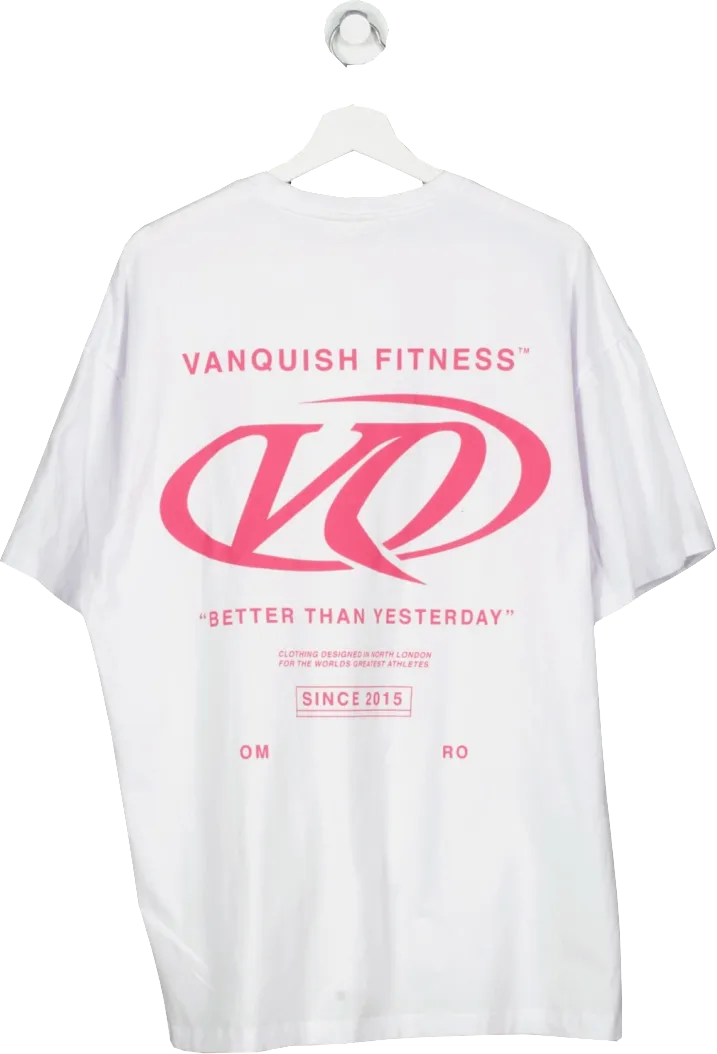 Vanquish White Better Than Yesterday Oversized T Shirt UK L