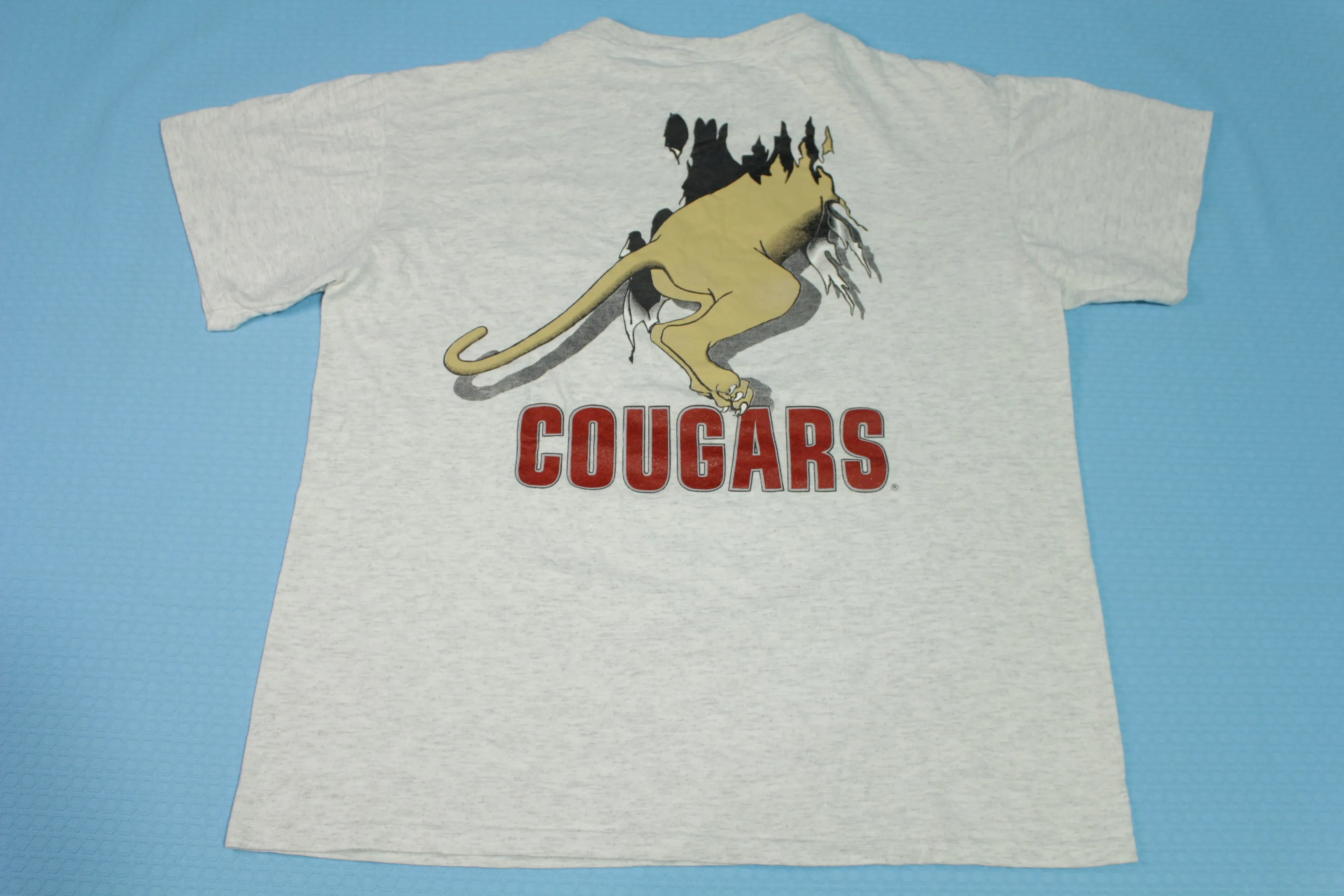 Washington State Cougars WSU Vintage 90's Nutmeg Mills Gold Tag Breakthrough T-Shirt