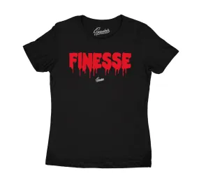 Womens Gym Red 9 Shirt - Finesse - Black