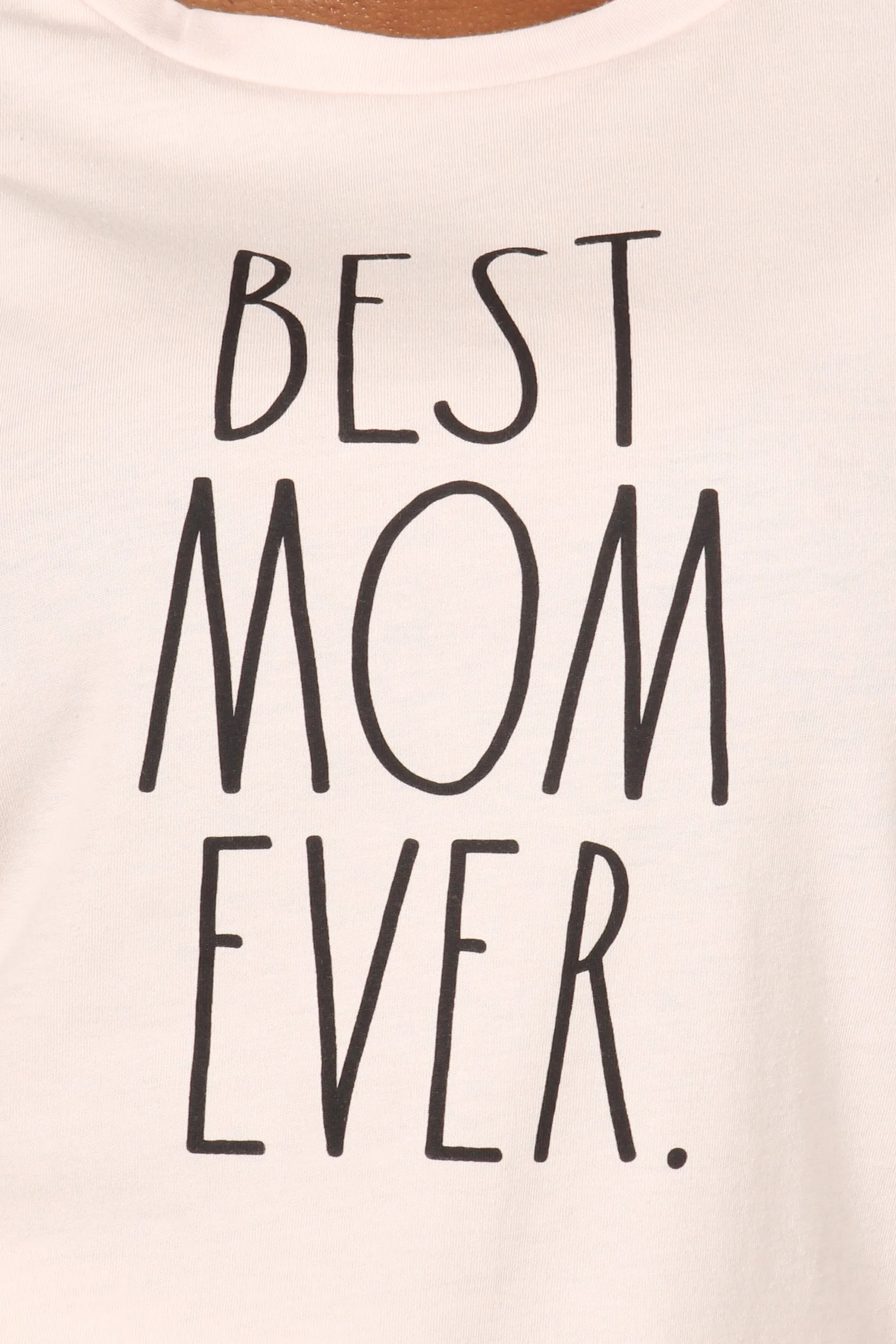 Women's "BEST MOM EVER" Short Sleeve Shirttail Hem T-Shirt